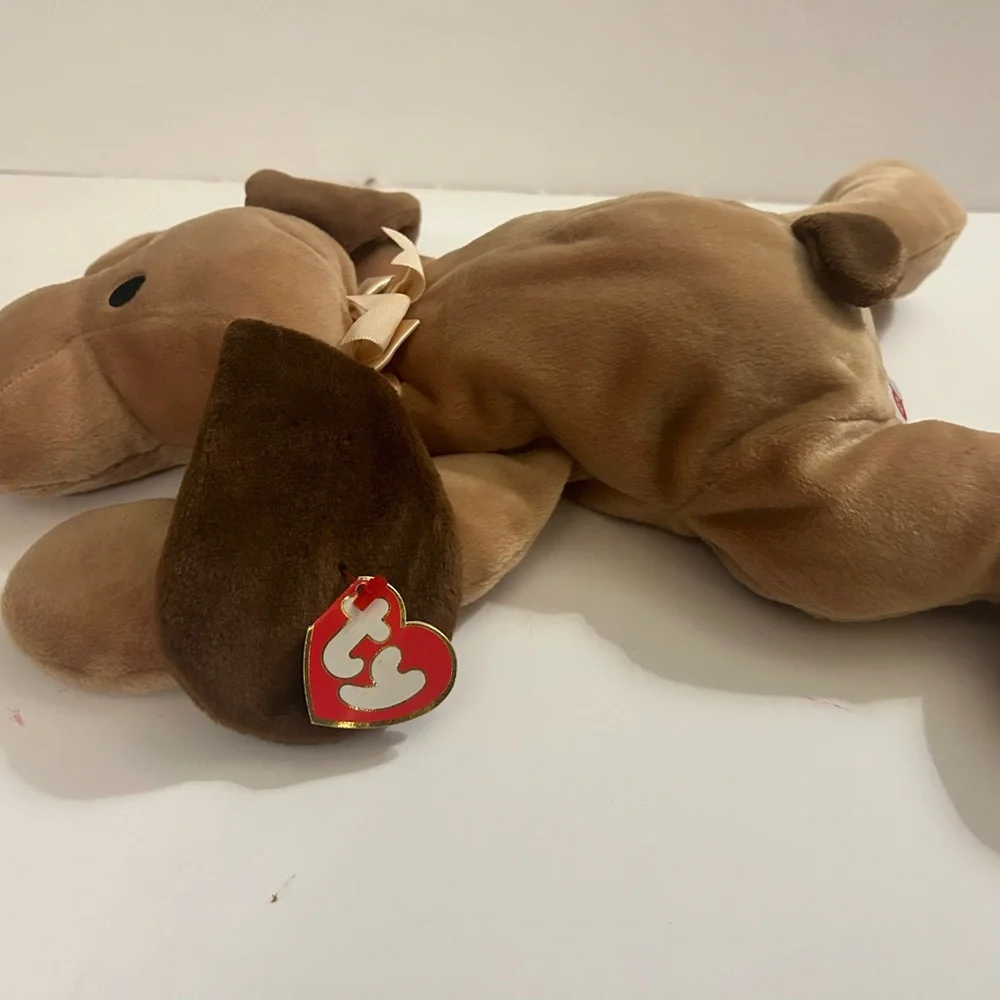 TY PILLOW PALS - Woof (dog)1994 and  Speckles (tiger) 1996 - cozy sleep buddies